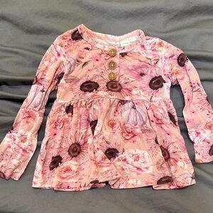 Posh Peanut Pink Floral Long Sleeve Tee